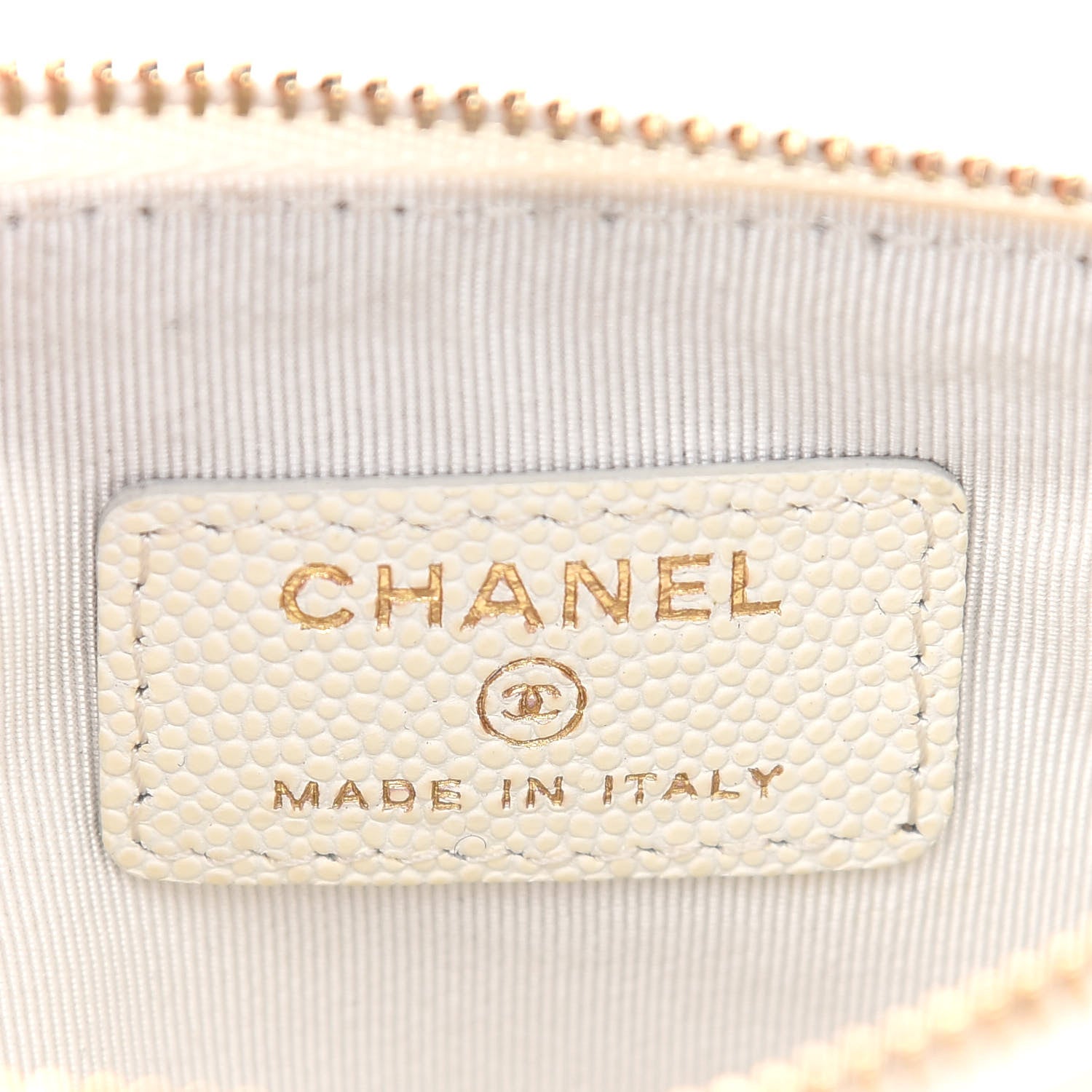 Chanel Caviar Quilted Small Cosmetic Case White 6 of 7