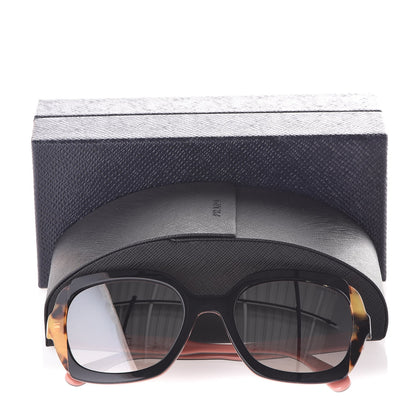 Prada Tortoise Shell Round Sunglasses SPR 16U Black 7 of 7
