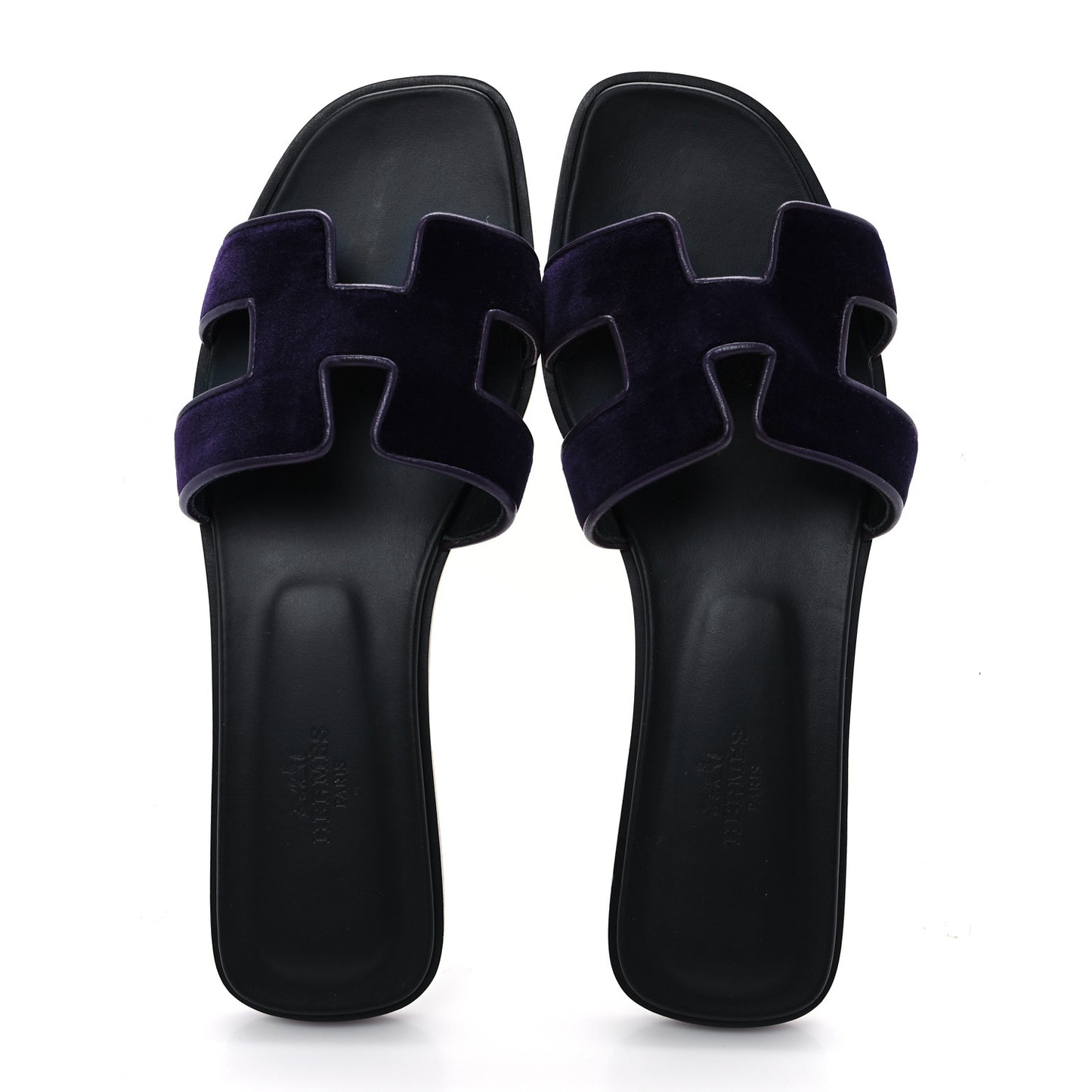Velvet Nappa Oran Sandals  38.5 Violet Fonce