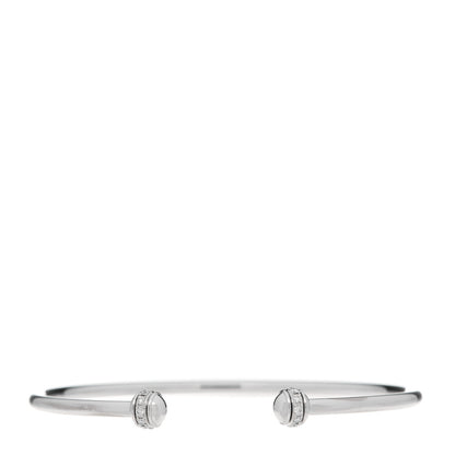 Piaget 18K White Gold Diamond Thin Possession Open Bangle Bracelet 1 of 5