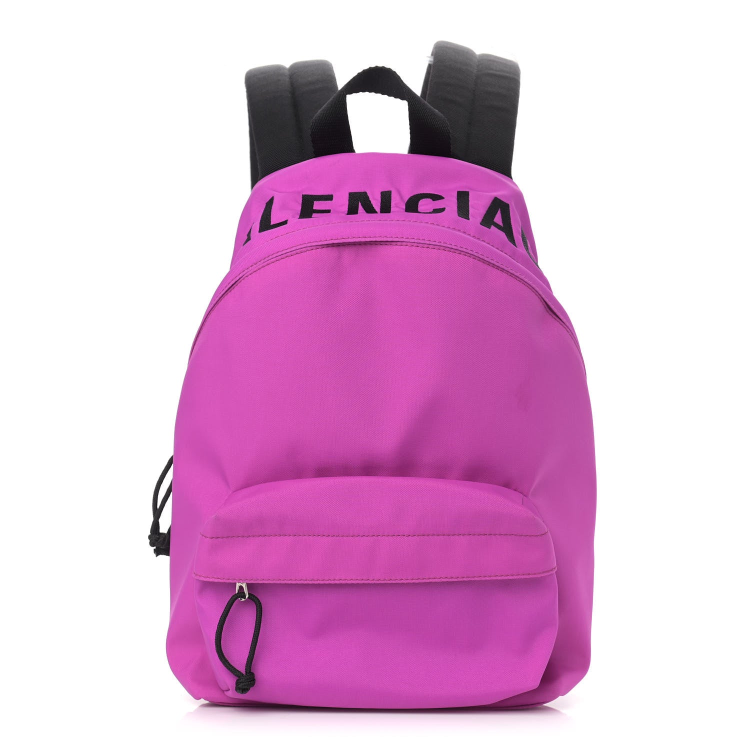 Balenciaga Sport Nylon Logo Embroidered S Wheel Backpack Fuchsia Black 1 of 9
