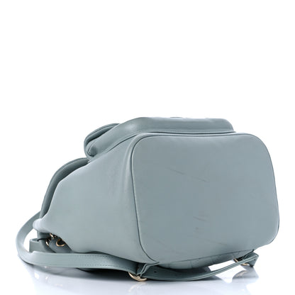 Chanel Lambskin Quilted Large Duma Drawstring Backpack Light Blue 4 of 12