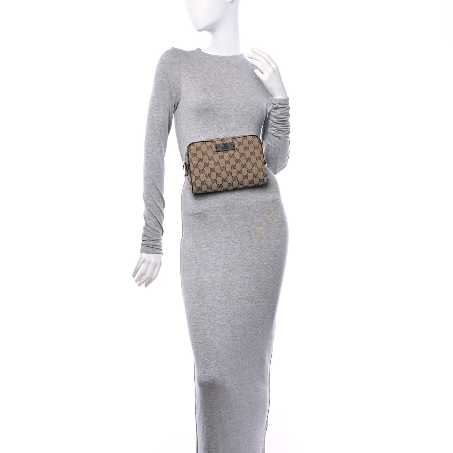 Monogram Dollar Calfskin Belt Bag Beige Ebony Testa di Moro Marrone Scuro