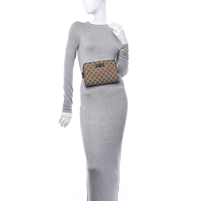 Gucci Monogram Dollar Calfskin Belt Bag Beige Ebony Testa di Moro Marrone Scuro 2 of 11
