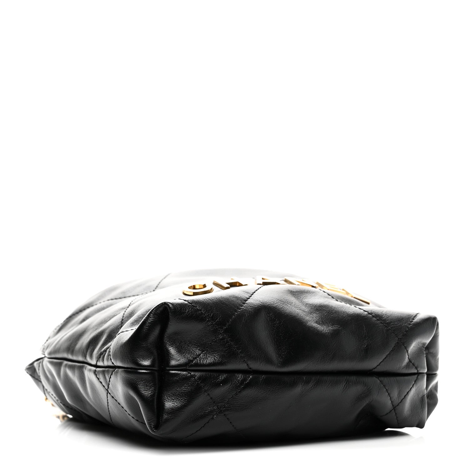 Chanel Shiny Calfskin Quilted Pearl CC Chain Mini Chanel 22 Black 4 of 10