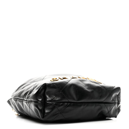 Chanel Shiny Calfskin Quilted Pearl CC Chain Mini Chanel 22 Black 4 of 10