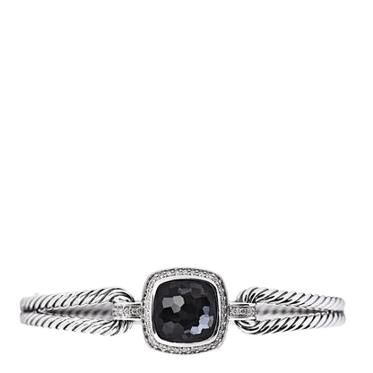 David Yurman Sterling Silver Diamond Black Orchid Albion Cable Bracelet 1 of 4
