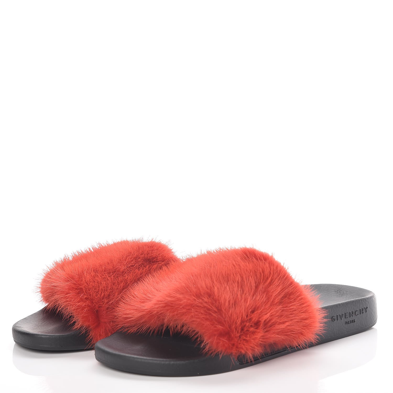 Givenchy Mink Rubber Slide Sandals 40 Red 3 of 7