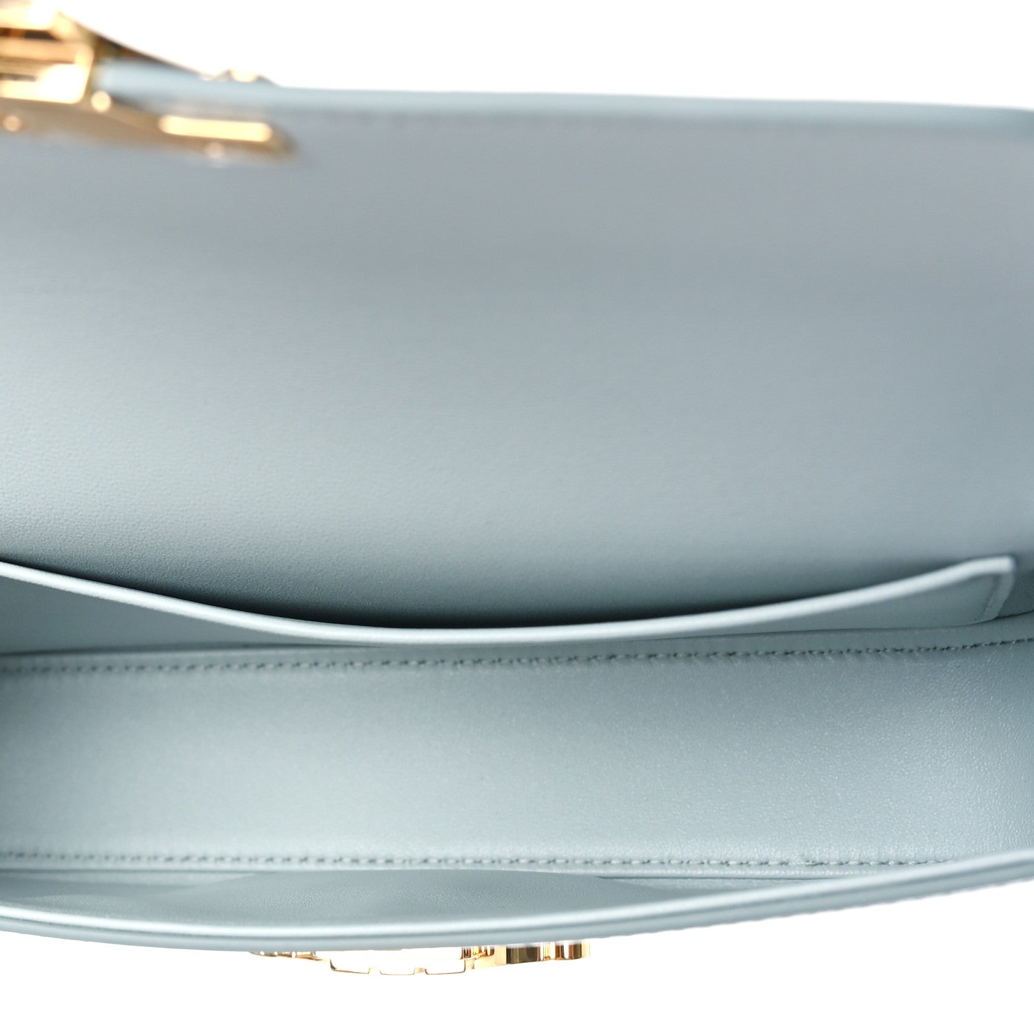 Celine Shiny Calfskin Triomphe Shoulder Bag Soft Blue 5 of 10