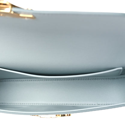 Celine Shiny Calfskin Triomphe Shoulder Bag Soft Blue 5 of 10