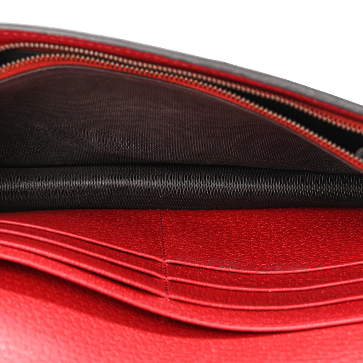 Gucci GG Supreme Monogram Web Queen Margaret Chain Wallet Red 5 of 13