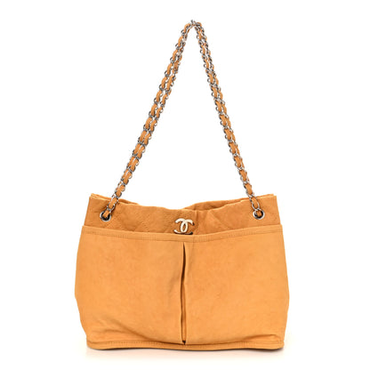 Chanel Ultra Soft Suede Calfskin Natural Beauty Tote Yellow 1 of 10