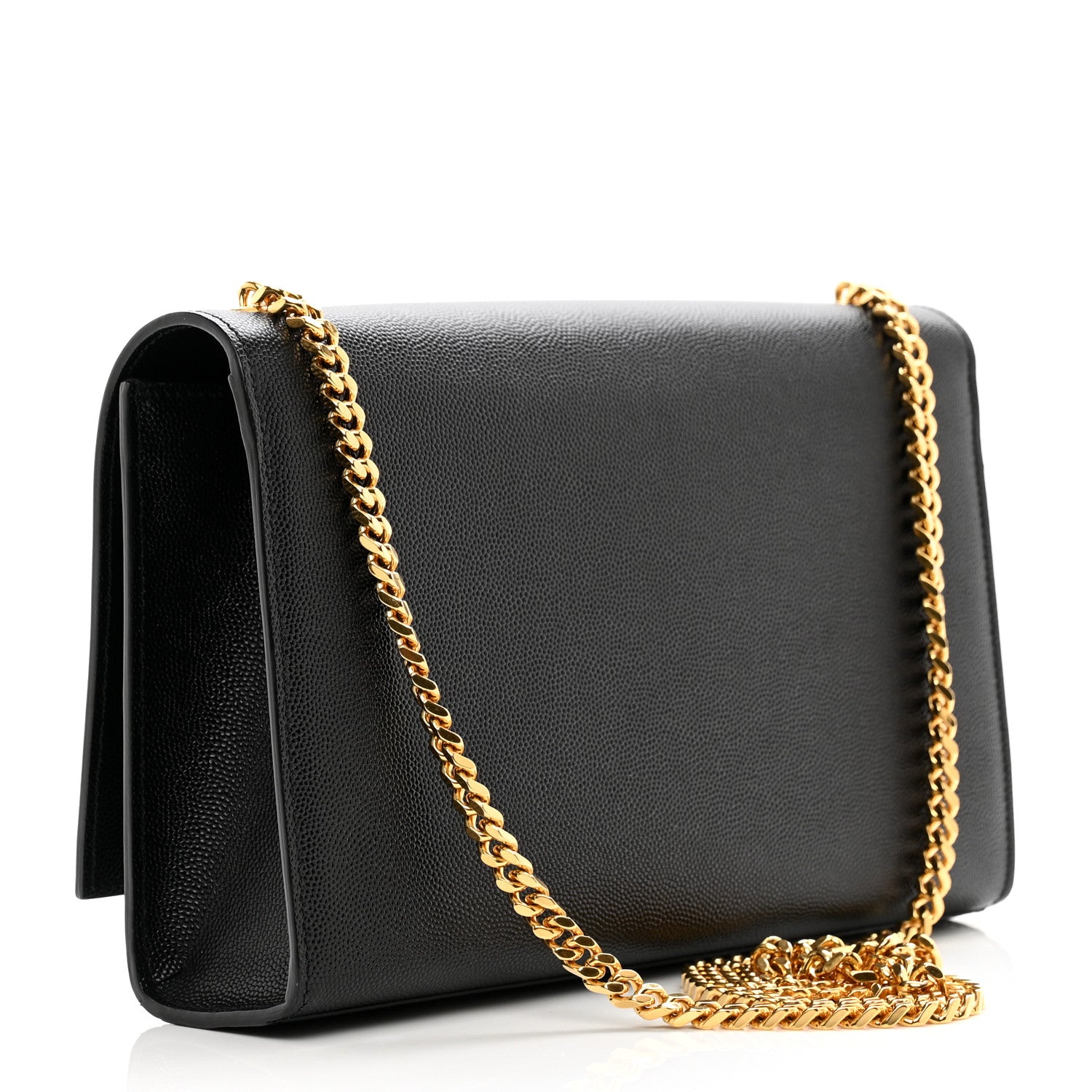 Saint Laurent Grain De Poudre Medium Classic Monogram Kate Satchel Black 3 of 10