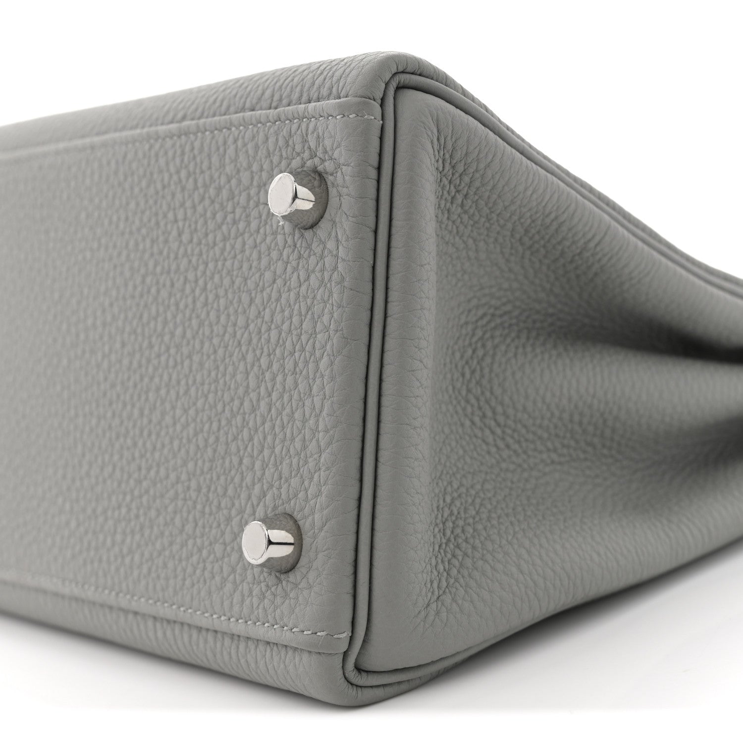 Hermes Togo Horseshoe Kelly Retourne 28 Gris Mouette 10 of 11