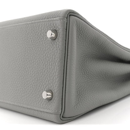 Hermes Togo Horseshoe Kelly Retourne 28 Gris Mouette 10 of 11