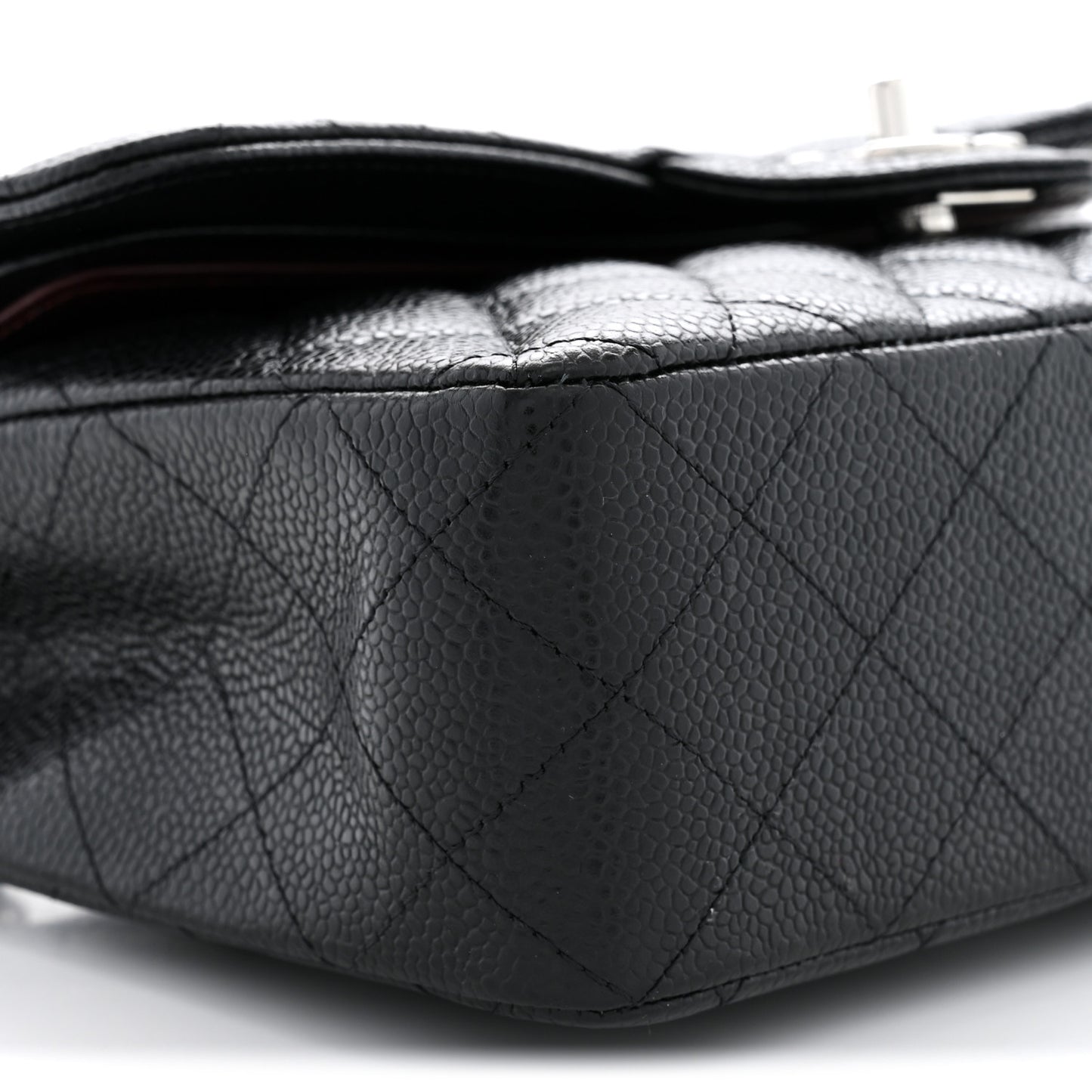 Caviar Quilted Small Double Flap Black
