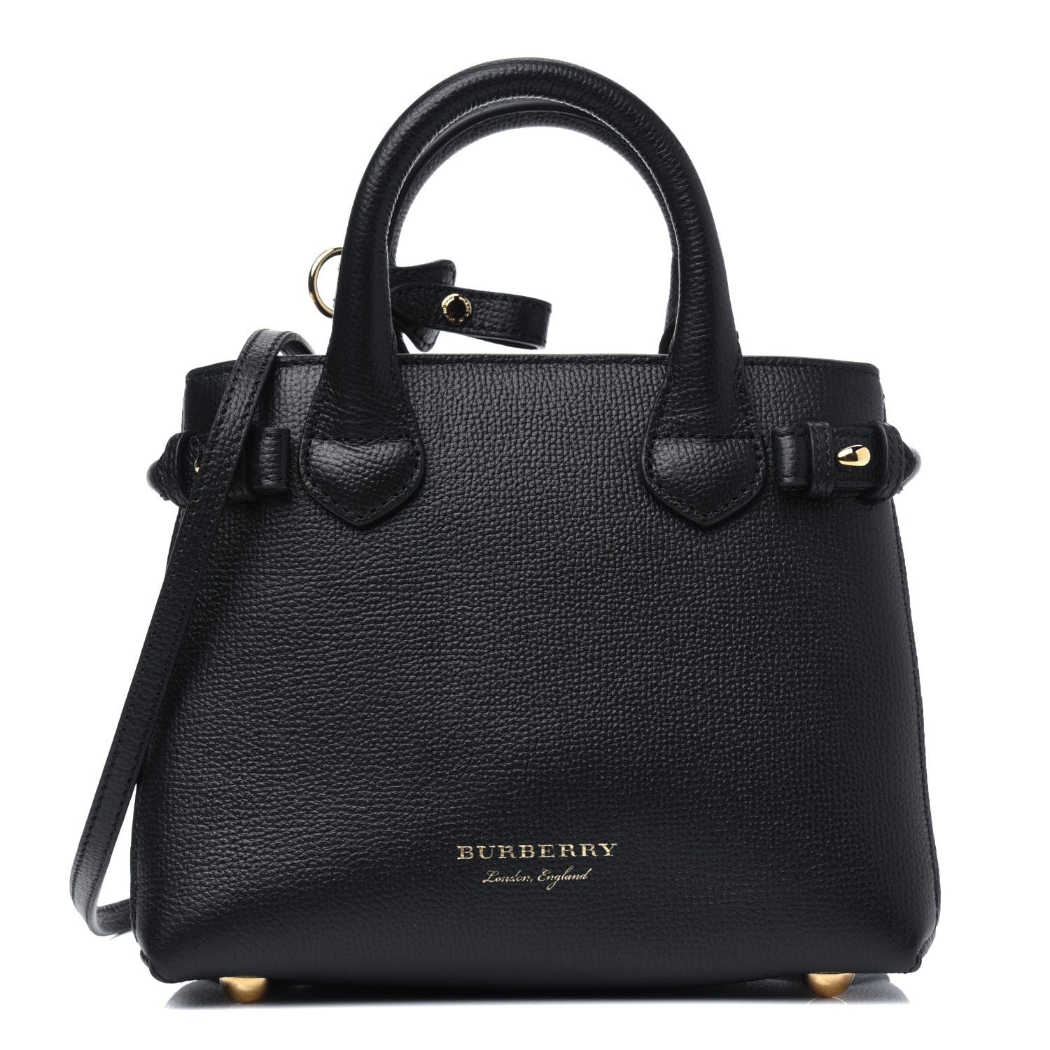 Burberry Derby Calfskin House Check Baby Banner Tote Black 1 of 12