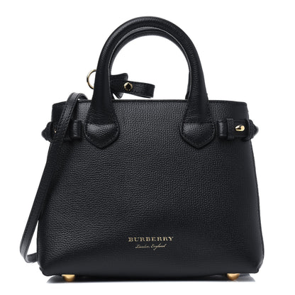 Burberry Derby Calfskin House Check Baby Banner Tote Black 1 of 12