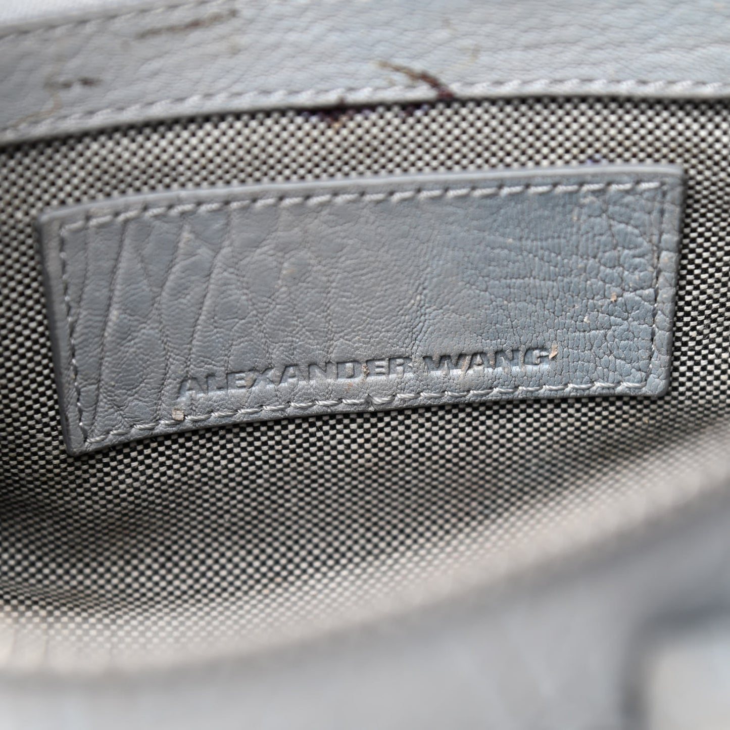 Pebbled Lambskin Mini Rockie Carbon Rodhium Hardware