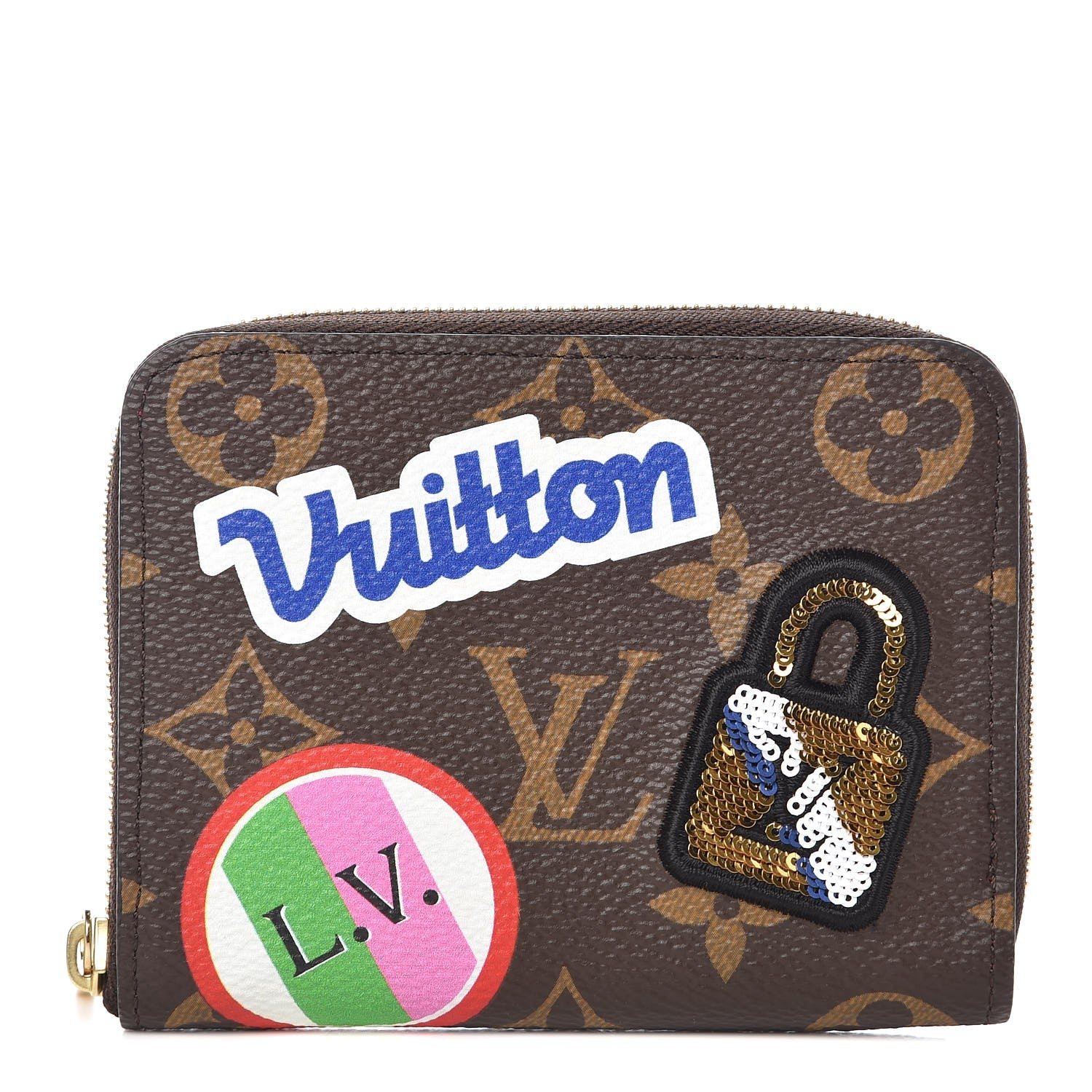 Louis Vuitton Monogram Travel Stickers Zippy Coin Purse 1 of 8