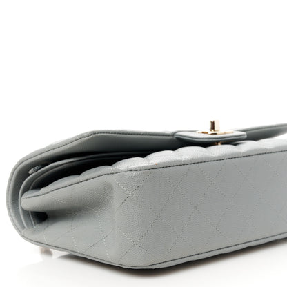 Chanel Caviar Quilted Medium Double Flap Grey 10 of 12