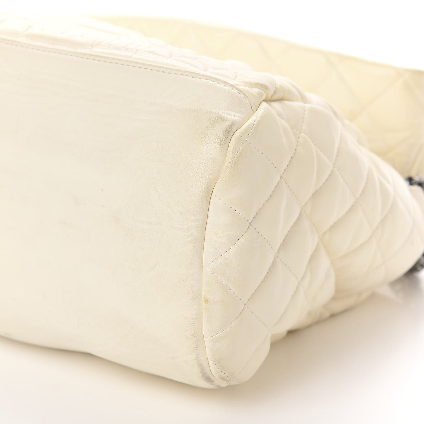 Lambskin Quilted Large Paris Moscou Red Square Bag Beige