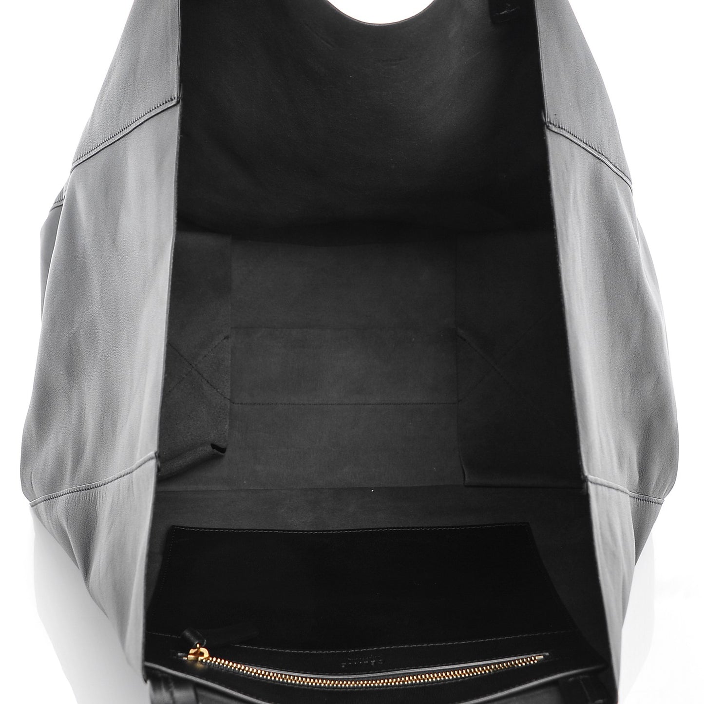 Lambskin Horizontal Cabas Black