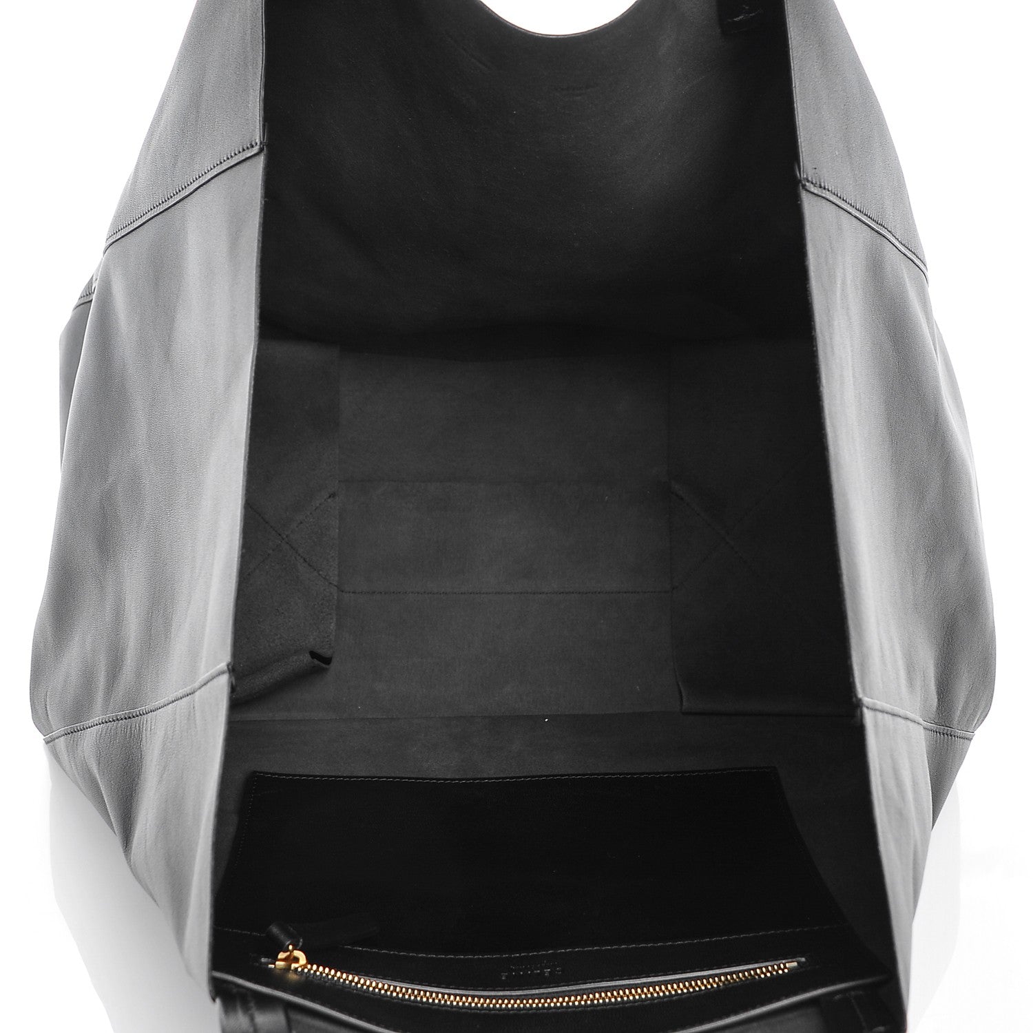 Celine Lambskin Horizontal Cabas Black 5 of 6