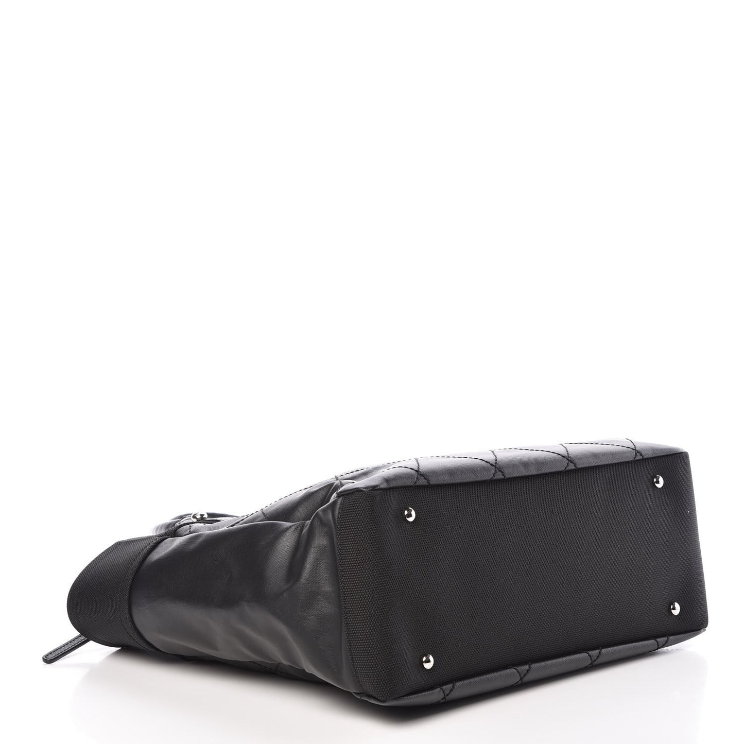 Coated Canvas Large Paris Biarritz Tote Black