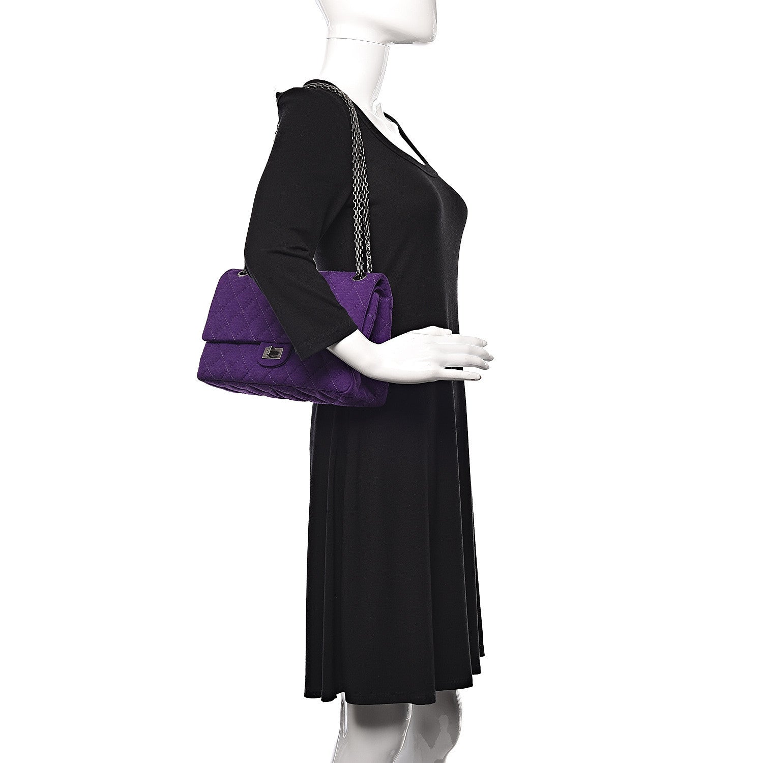 Chanel Jersey Quilted 2.55 Reissue 226 Purple 2 of 10