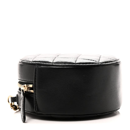 Chanel Lambskin Quilted Round Pearl Crush Clutch With Chain Black 4 of 10