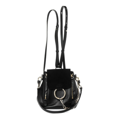 Chloe Suede Calfskin Mini Faye Backpack Black 1 of 5