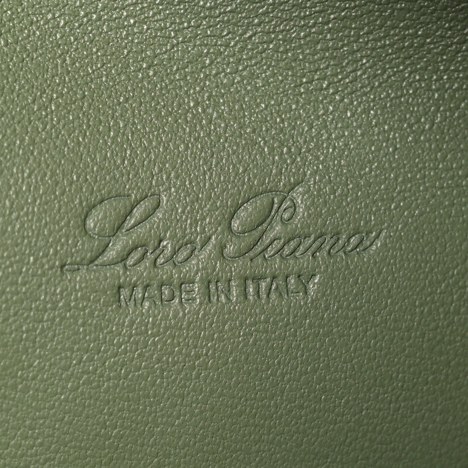 Loro Piana Grained Calfskin L19 Extra Pocket Pouch Sage Brush Leaves 6 of 10
