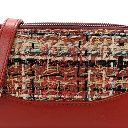Chanel Tweed Calfskin Small Gabrielle Clutch With Chain Red 8 of 10