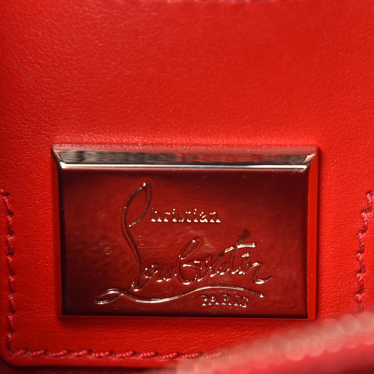 Calfskin Patent Studded Medium Paloma Black Carmin