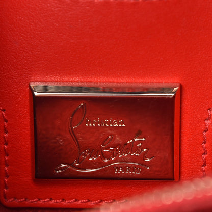 Christian Louboutin Calfskin Patent Studded Medium Paloma Black Carmin 7 of 8