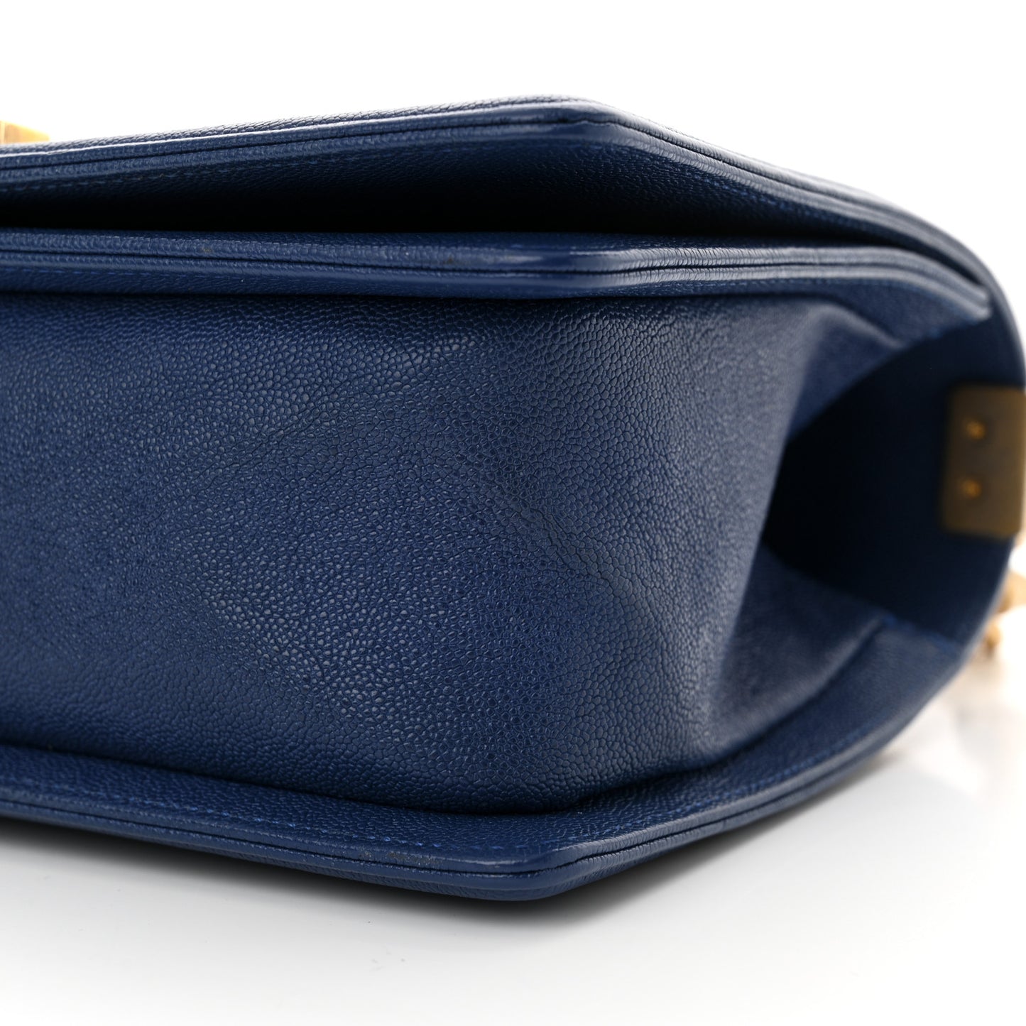 Caviar Quilted Medium Boy Flap Blue