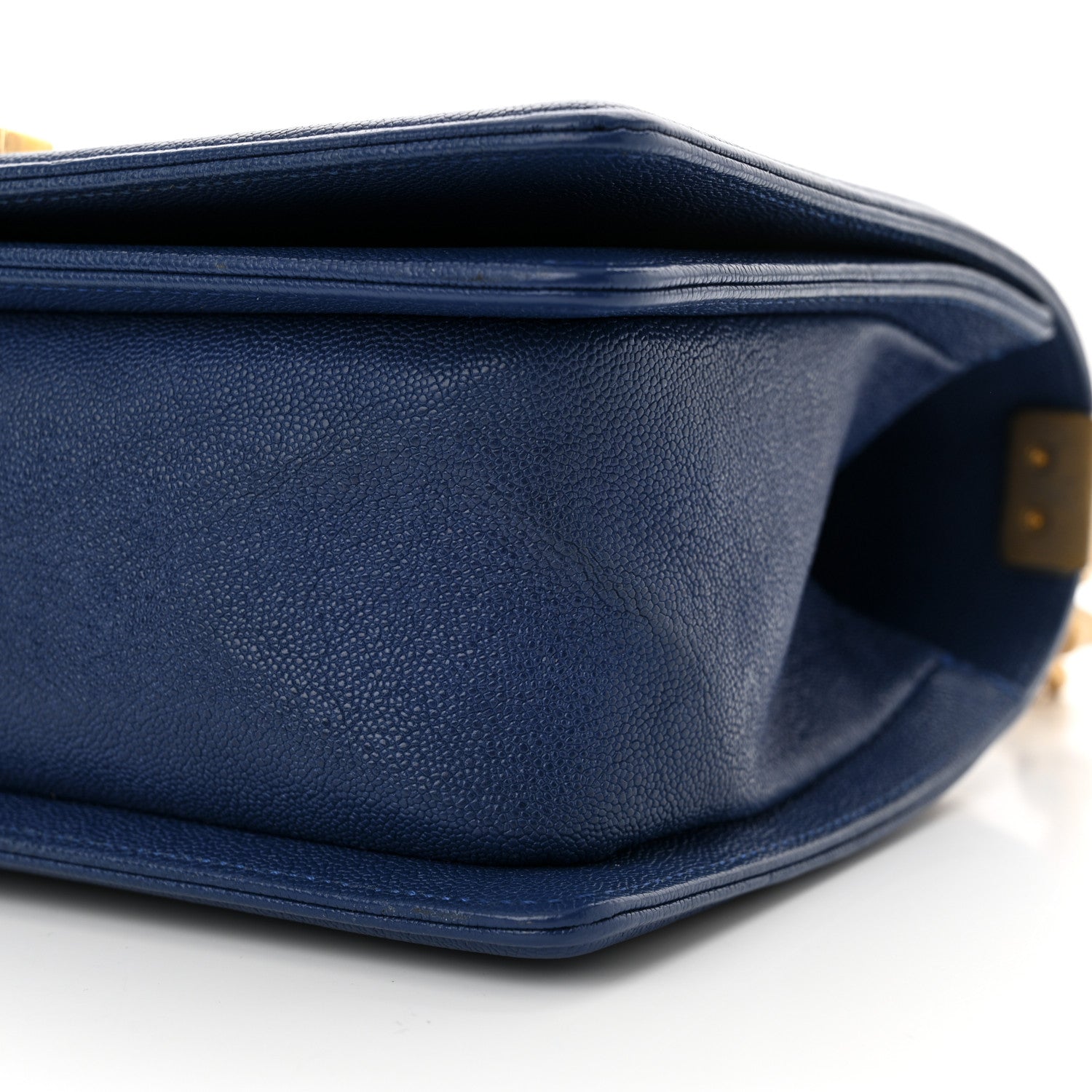 Chanel Caviar Quilted Medium Boy Flap Blue 10 of 12