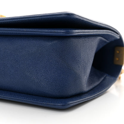 Chanel Caviar Quilted Medium Boy Flap Blue 10 of 12