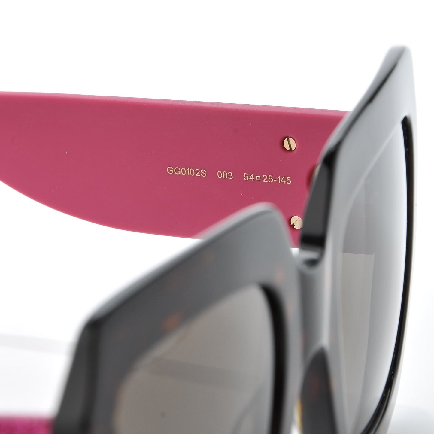 Square Frame GG0102S Sunglasses Glitter Pink Multi