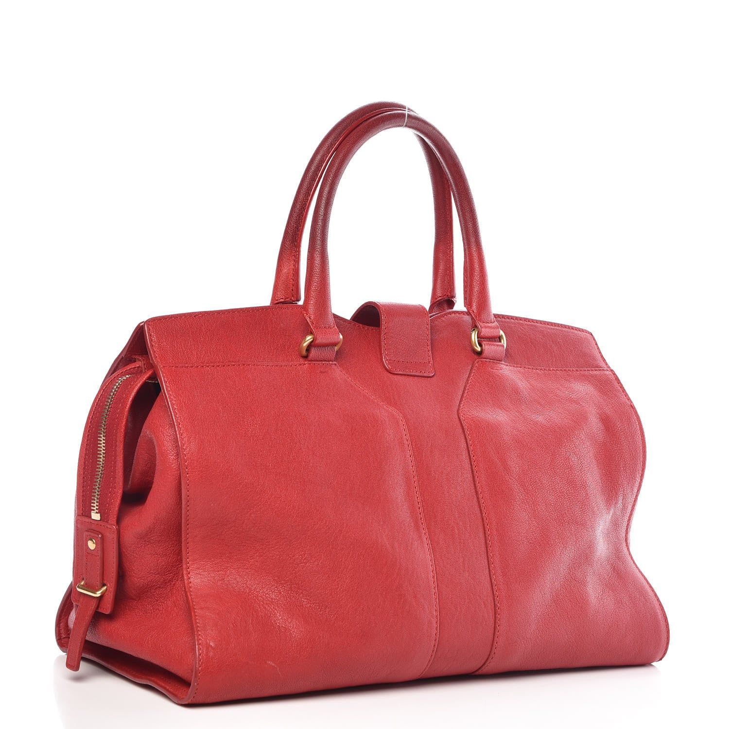 Saint Laurent Sheepskin Medium Cabas ChYc Rouge Orient 3 of 23