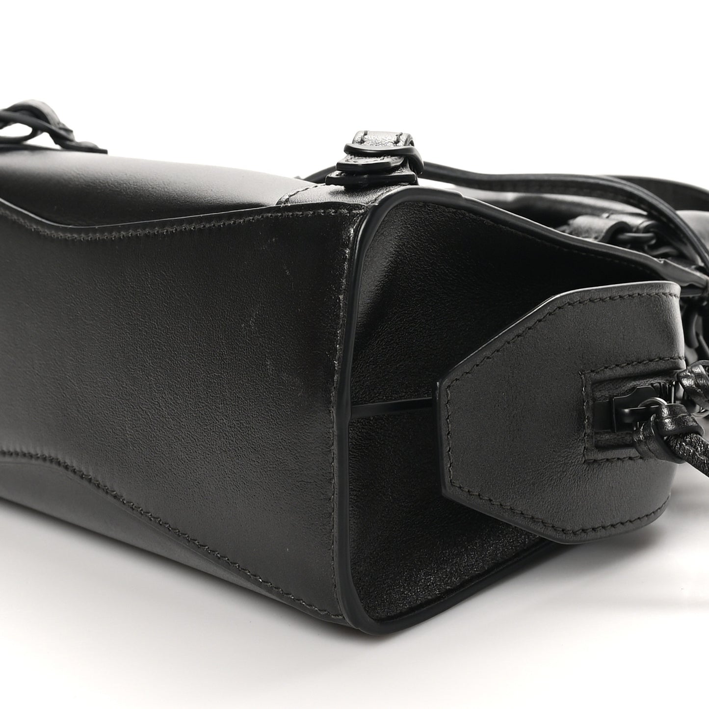 Smooth Calfskin Neo Classic Black Hardware Mini City Gunmetal