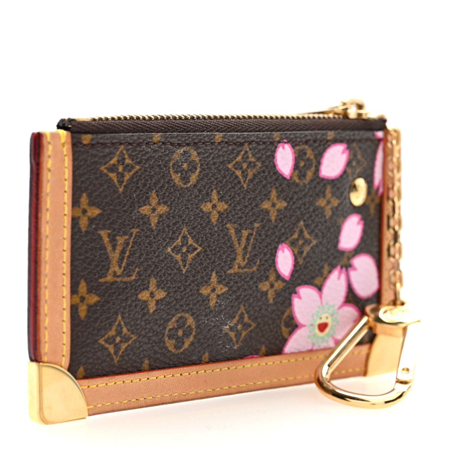 Louis Vuitton Monogram Cherry Blossom Key Pouch Brown 3 of 6