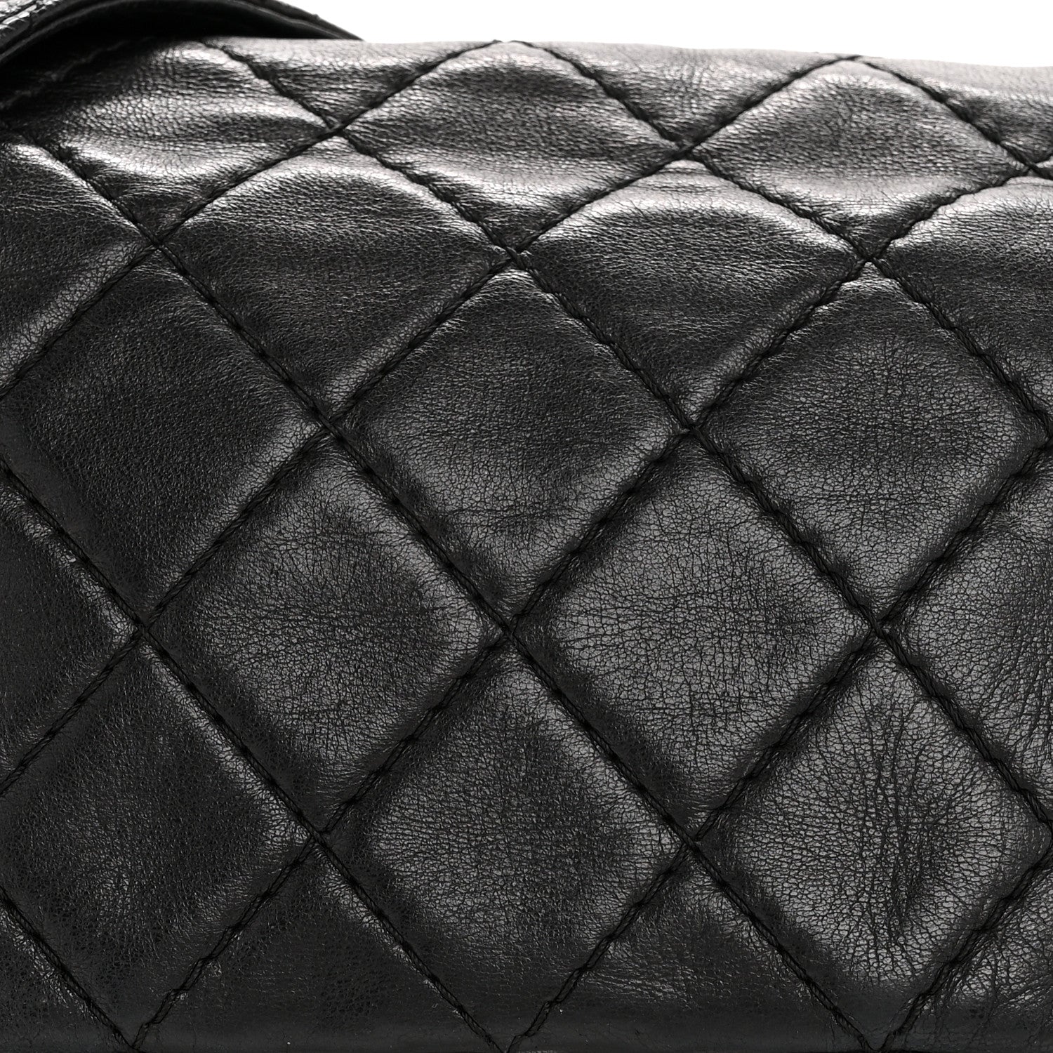 Chanel Lambskin Quilted Jumbo Icons Secret Label Flap Black 8 of 16