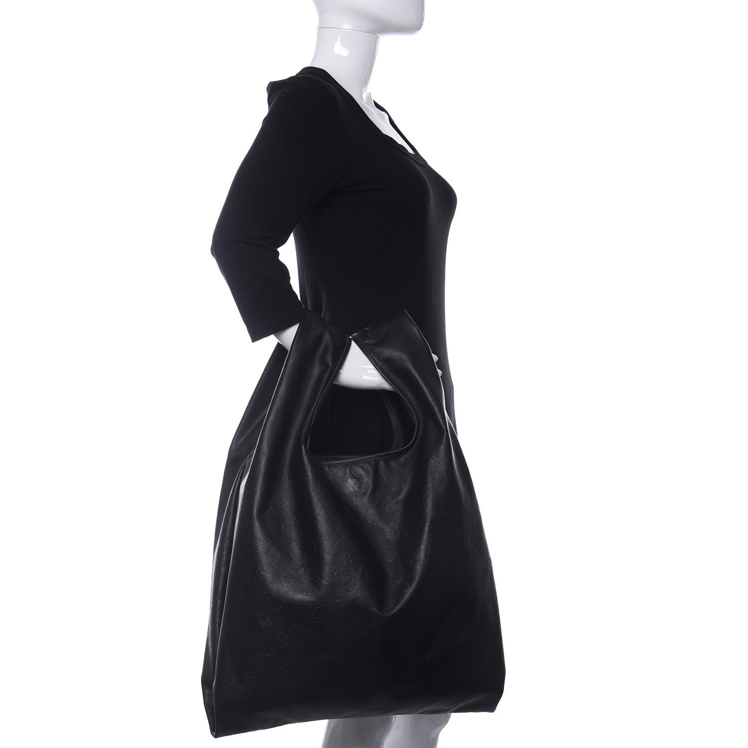 Louis Vuitton Calfskin Monogram Shadow Tote Black 2 of 9