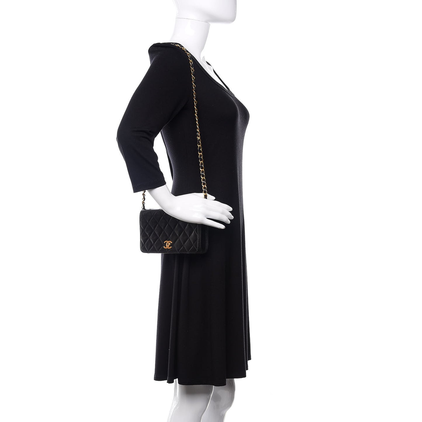 Lambskin Quilted Mini Flap Black