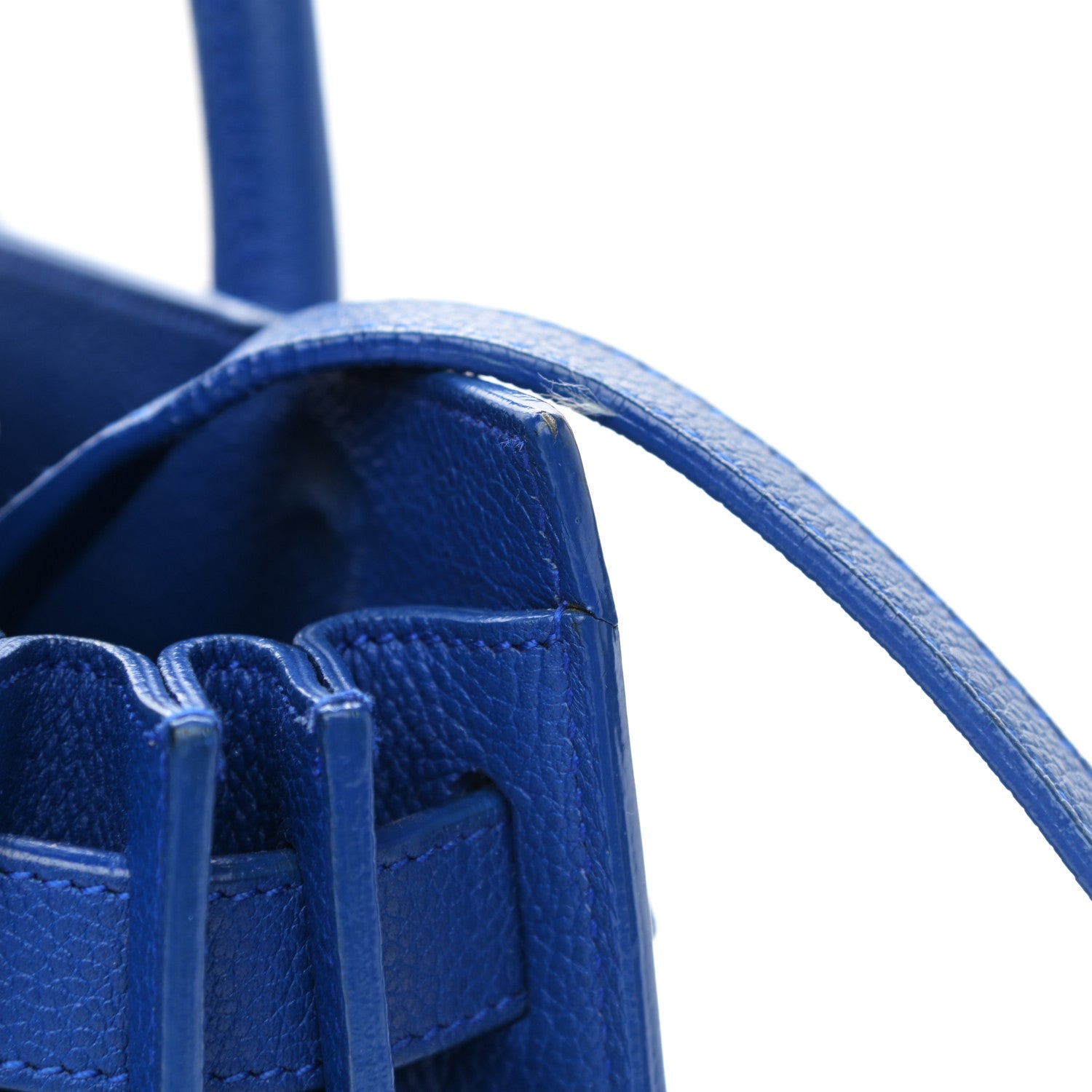Saint Laurent Grained Calfskin Baby Sac De Jour Royal Blue 20 of 20
