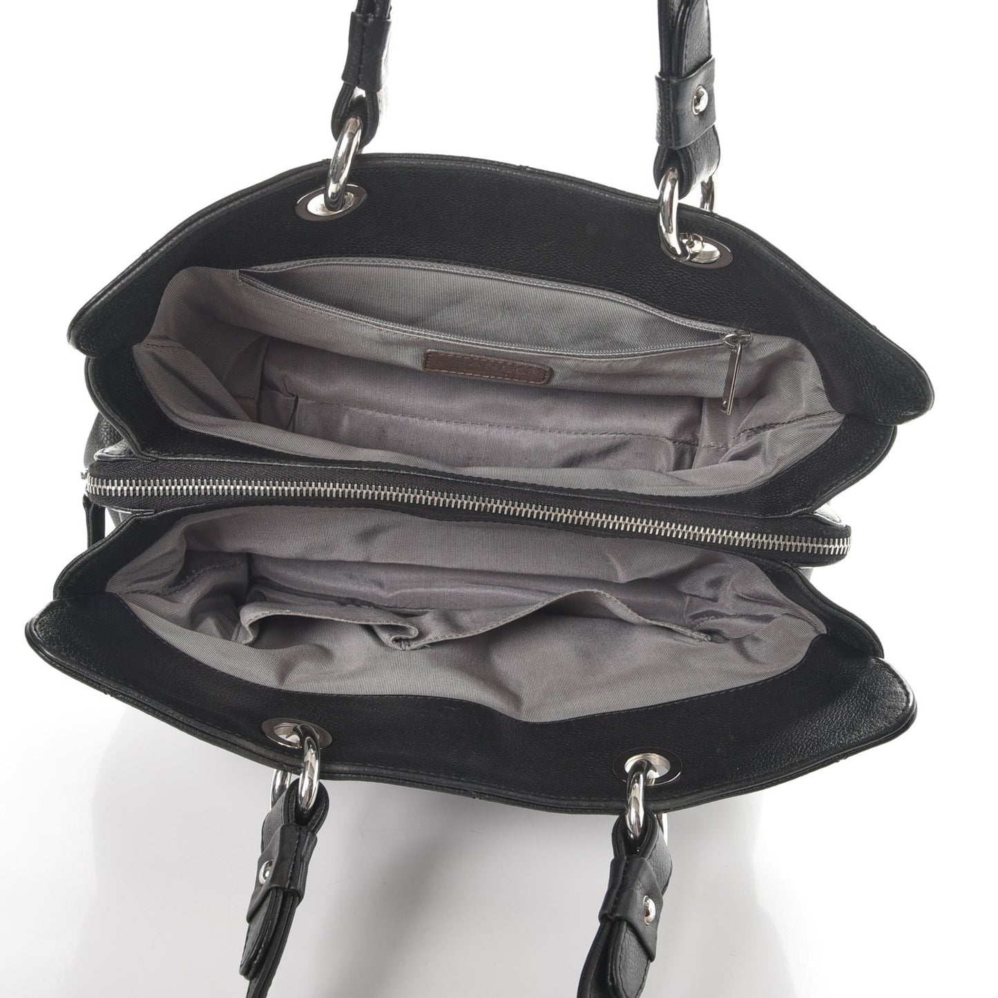 Soft Caviar Quilted CC Timeless Tote Black