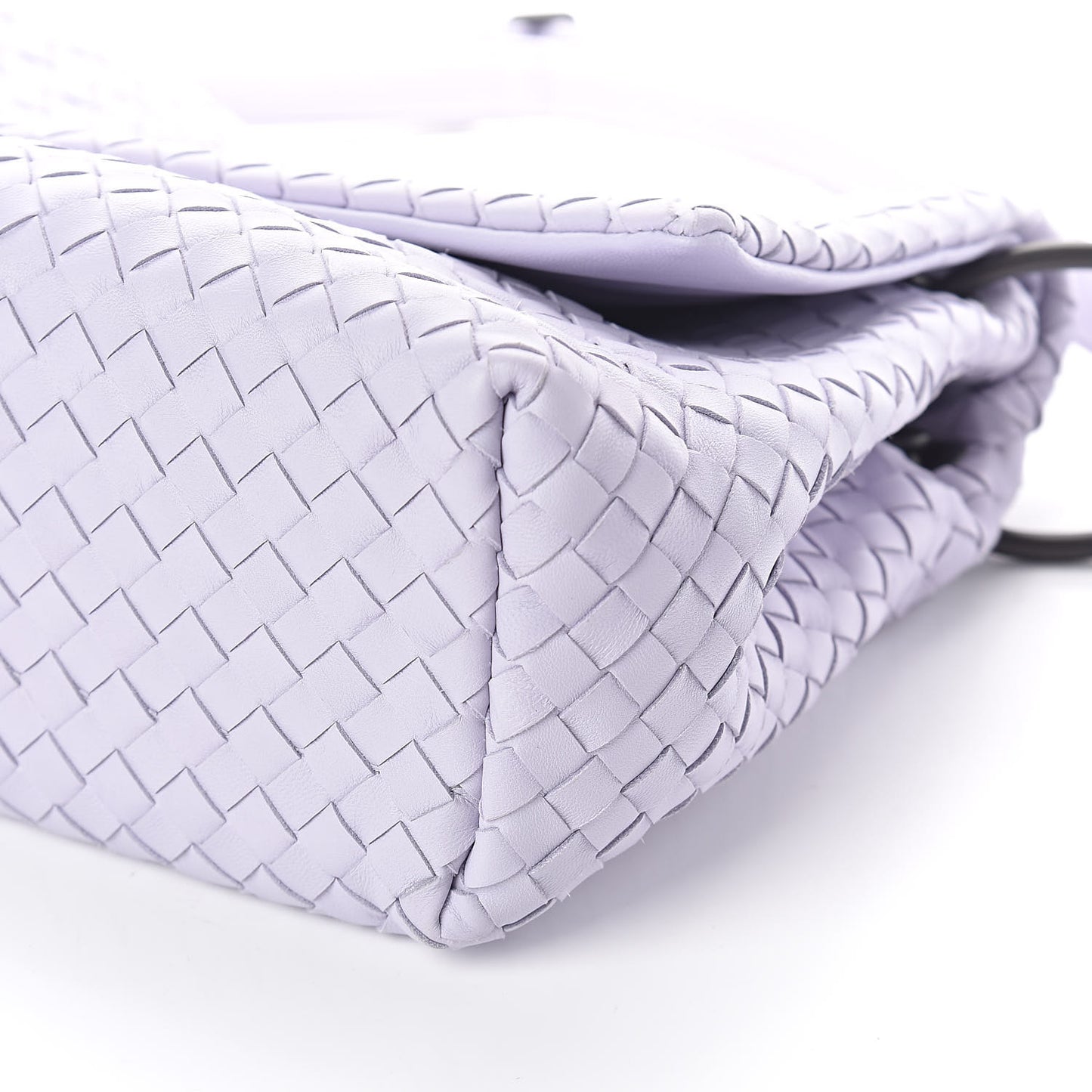 Nappa Intrecciato Flap Shoulder Bag Oyster Lilac