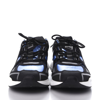 Christian Dior X Sorayama Ripstop Nylon Calfskin Mens B24 Runtek Sneakers 43 Blue Black 2 of 9